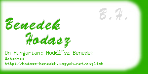 benedek hodasz business card